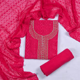 Georgette Pink Unstitched Suit
